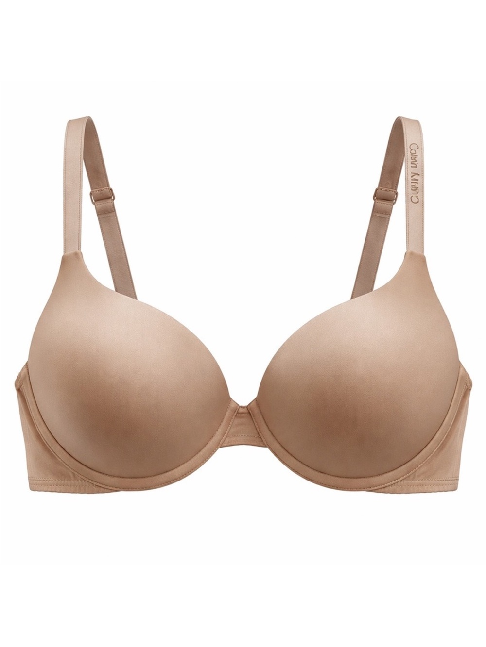 Calvin Klein Nude T Shirt Bra 36C Smooth Lightly Lined Everyday